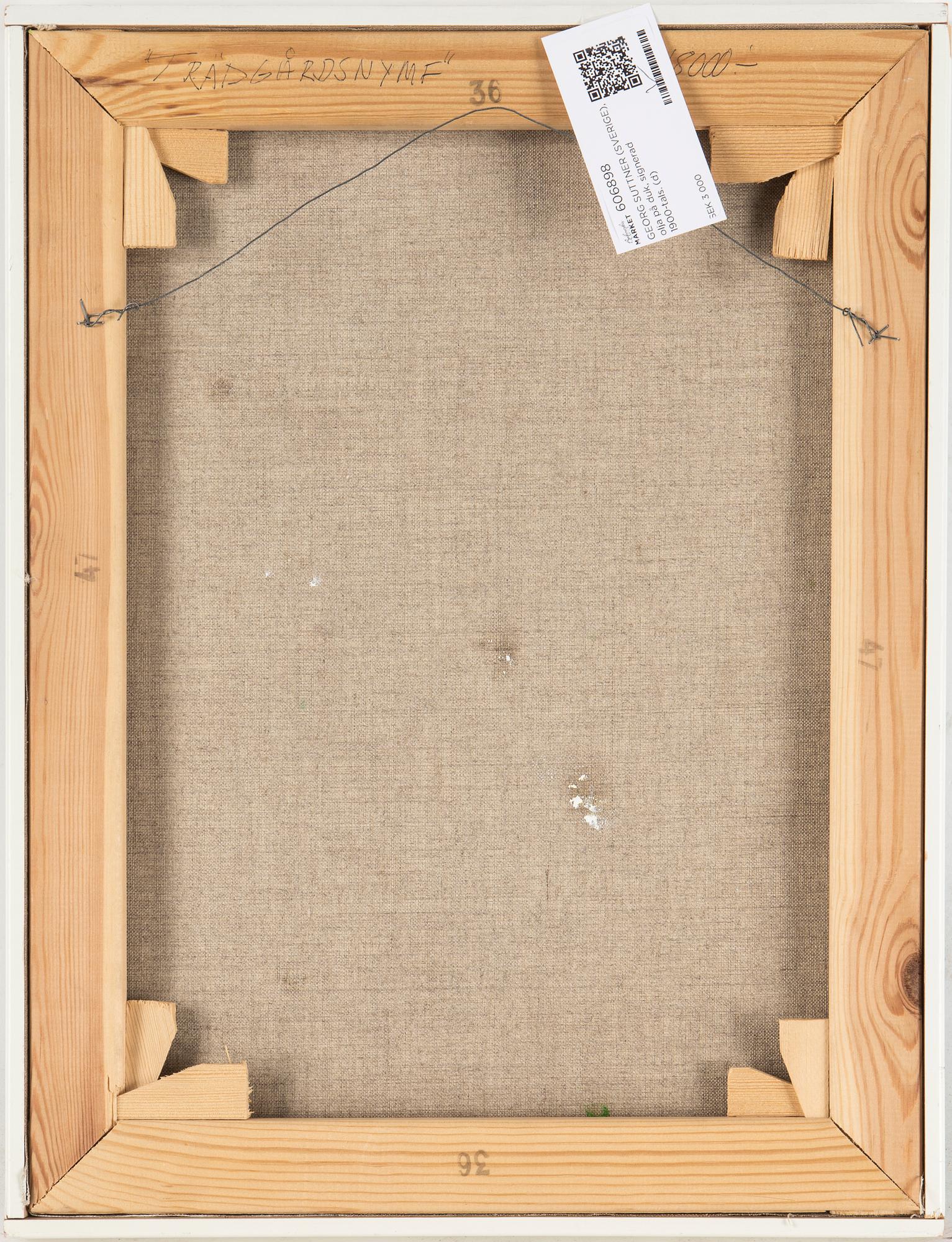 GEORG SUTTNER, olja på duk, signerad.