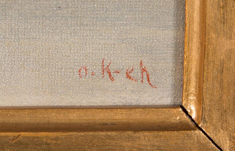 Oscar Kleineh, oil on board, signed.