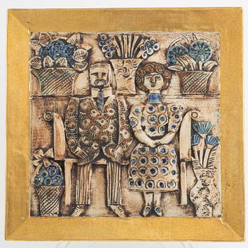 Lisa Larson, plaque, Gustavsberg, second half of the 20th century.