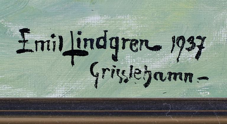 EMIL LINDGREN, olja på duk, signerad och daterad 1937.