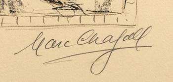 MARC CHAGALL, colour lithographe, signed and numbered 17/50.