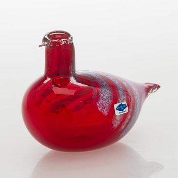 Oiva Toikka, a 'Fire bird' glass bird, signed and numbered O. Toikka Nuutajärvi 12/500.