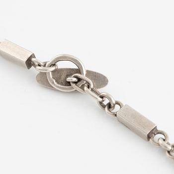 Arvo Saarela, collier, silver, stavlänkar.