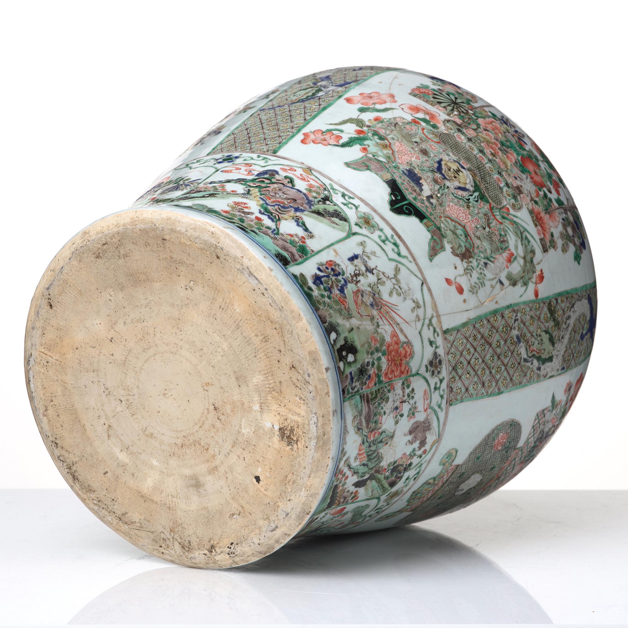 Prakturna, porslin. Qingdynastin, Kangxi (1662-1722).