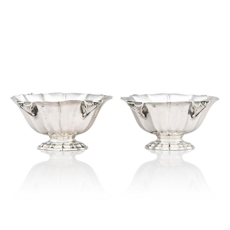 A pair of Italian Silver Sugar Bowls, Venice, mid 18th century.