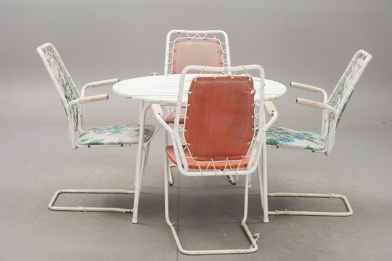 TRÄDGÅRDSGRUPP, 5 DELAR 1950-TAL.