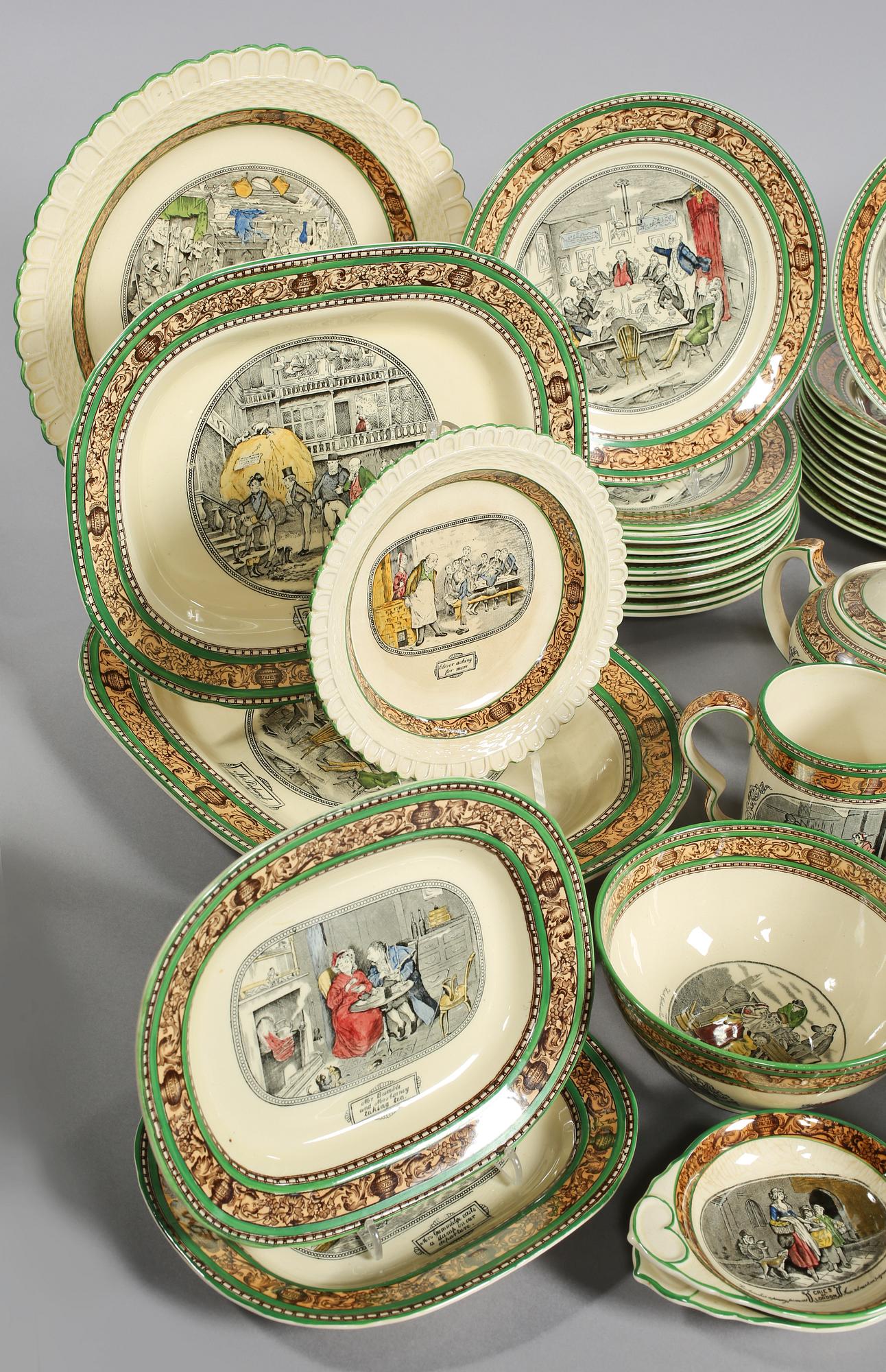 SERVISDELAR, 83 st, flintgods, Adams, England, 1900-tal.