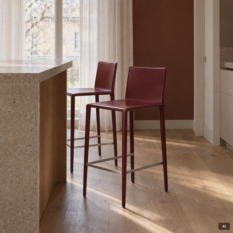 Lievore Altherr Molina, Two 'Norma' bar stools, Arper.