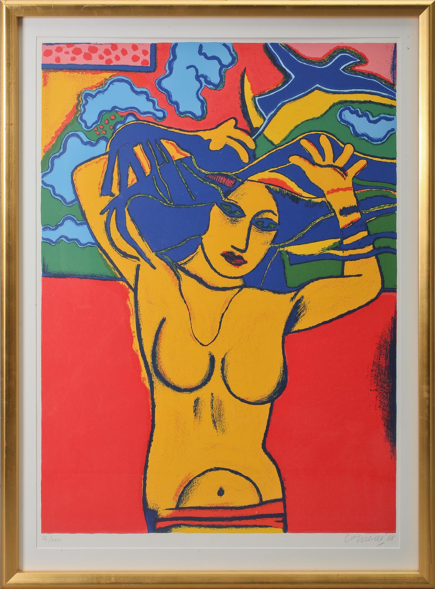 BEVERLOO CORNEILLE, färglitografi, signerad, numrerad 36/200 samt daterad -88.