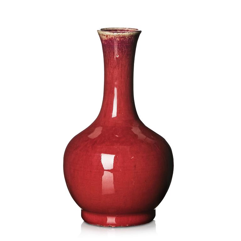 A flambe glazed vase, Qing dynasty, 19th Century.