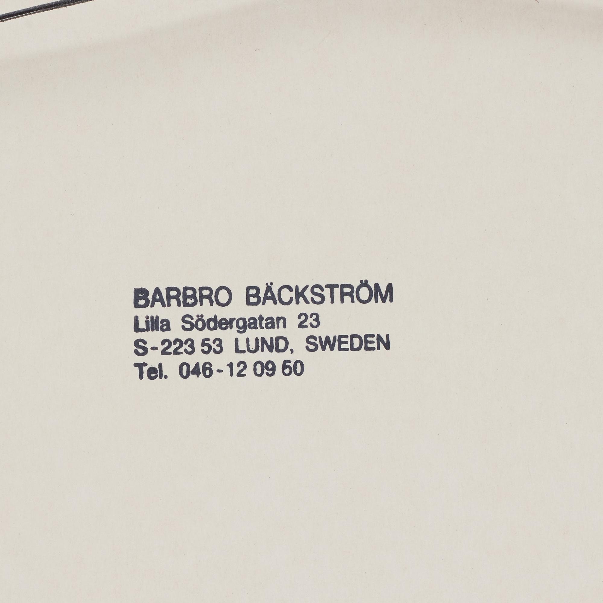 Barbro Bäckström, lithograph, signed and dated -78.