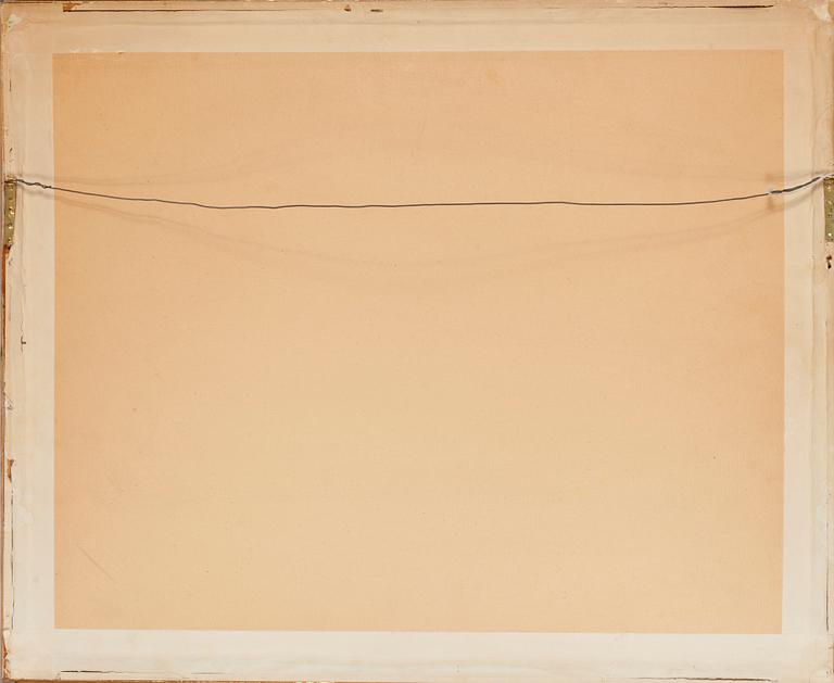 An embroidery with gold thread on silk. Possibly Japan, turn of the 20th century.