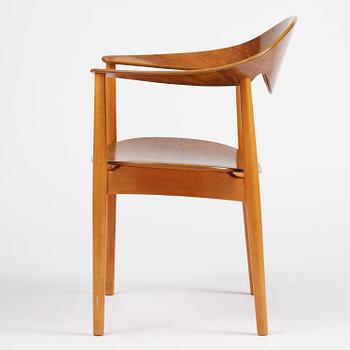 Ejner Larsen & Aksel Bender Madsen, a "Metropolitan" chair, Fritz Hansen, Denmark, 1950s.