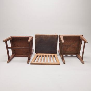 STOLAR, 3 st, allmoge, 1800-tal.