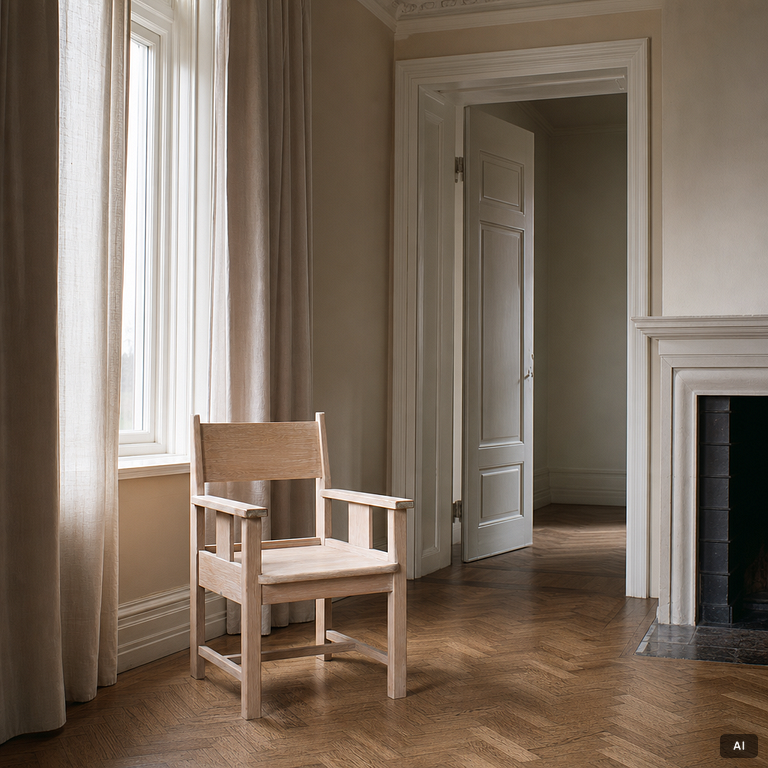 Four pine armchairs, Sweden, presumably mid20th century.