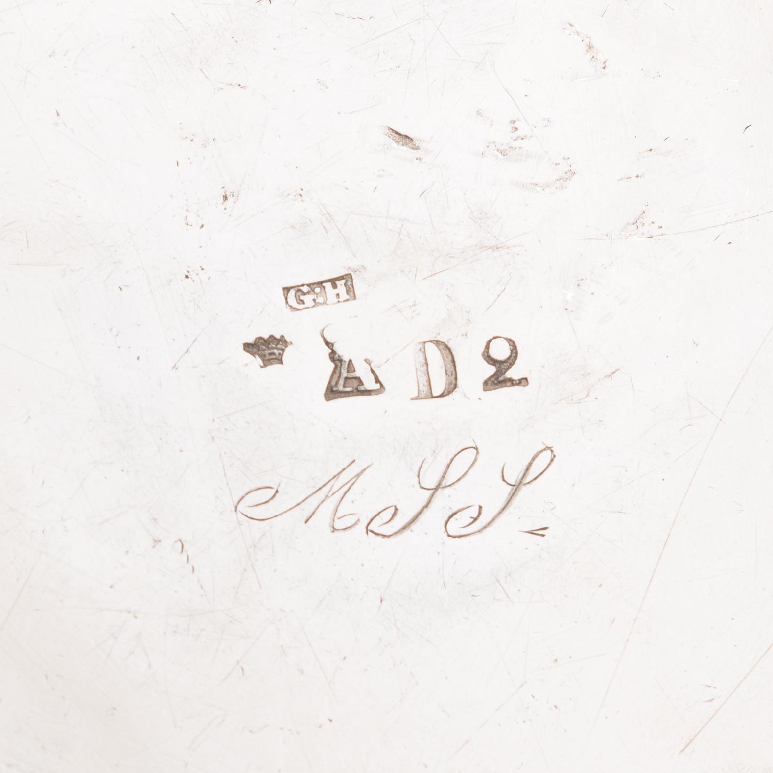 Fat och gräddsnäcka, silver, G. Holmberg, Åbo 1837 och I. Thiel, Kuopio 1841.