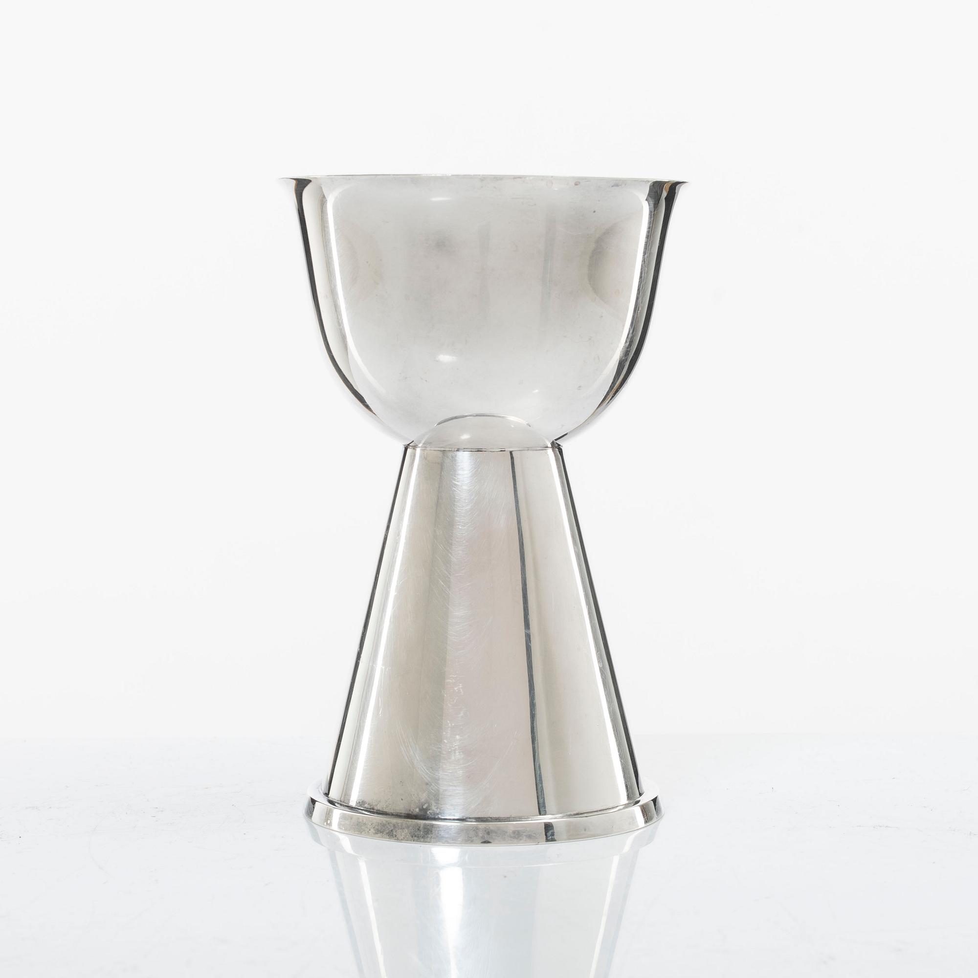 Åke Strömdahl, A Swedish sterling silver chalice, company Hugo Strömdahl AB, Stockholm 1955.