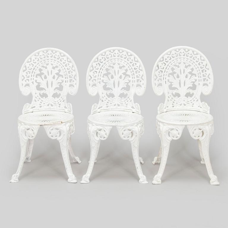 Three garden chairs, second half of the 20th century.