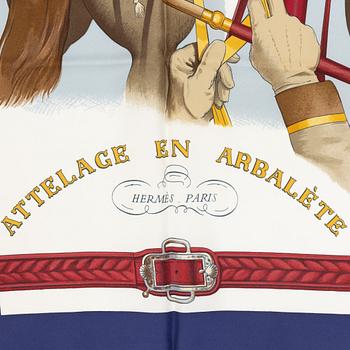 Hermès, scarf, "Attelage en Arbalète".