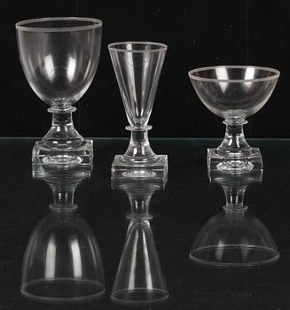 GLASSERVIS, ca 23 delar.