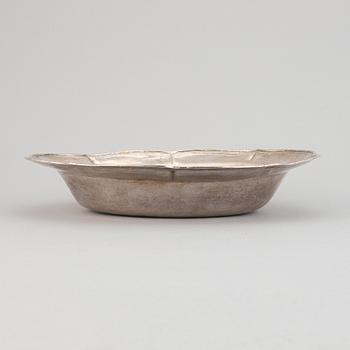 Washbasin, silver, South America, possibly 18th century.