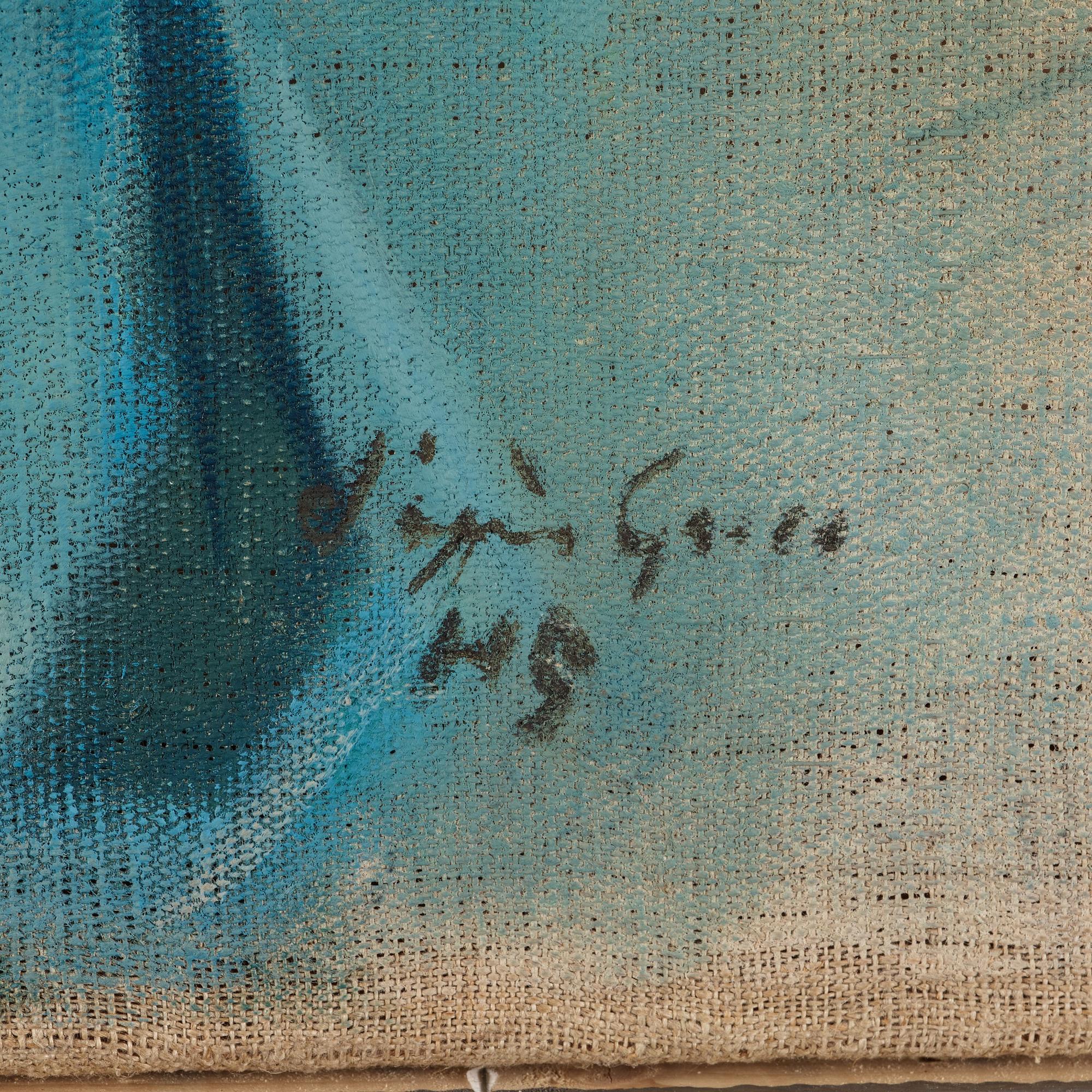 Helene Schjerfbeck, "Blå Madonna" (Blue Madonna).