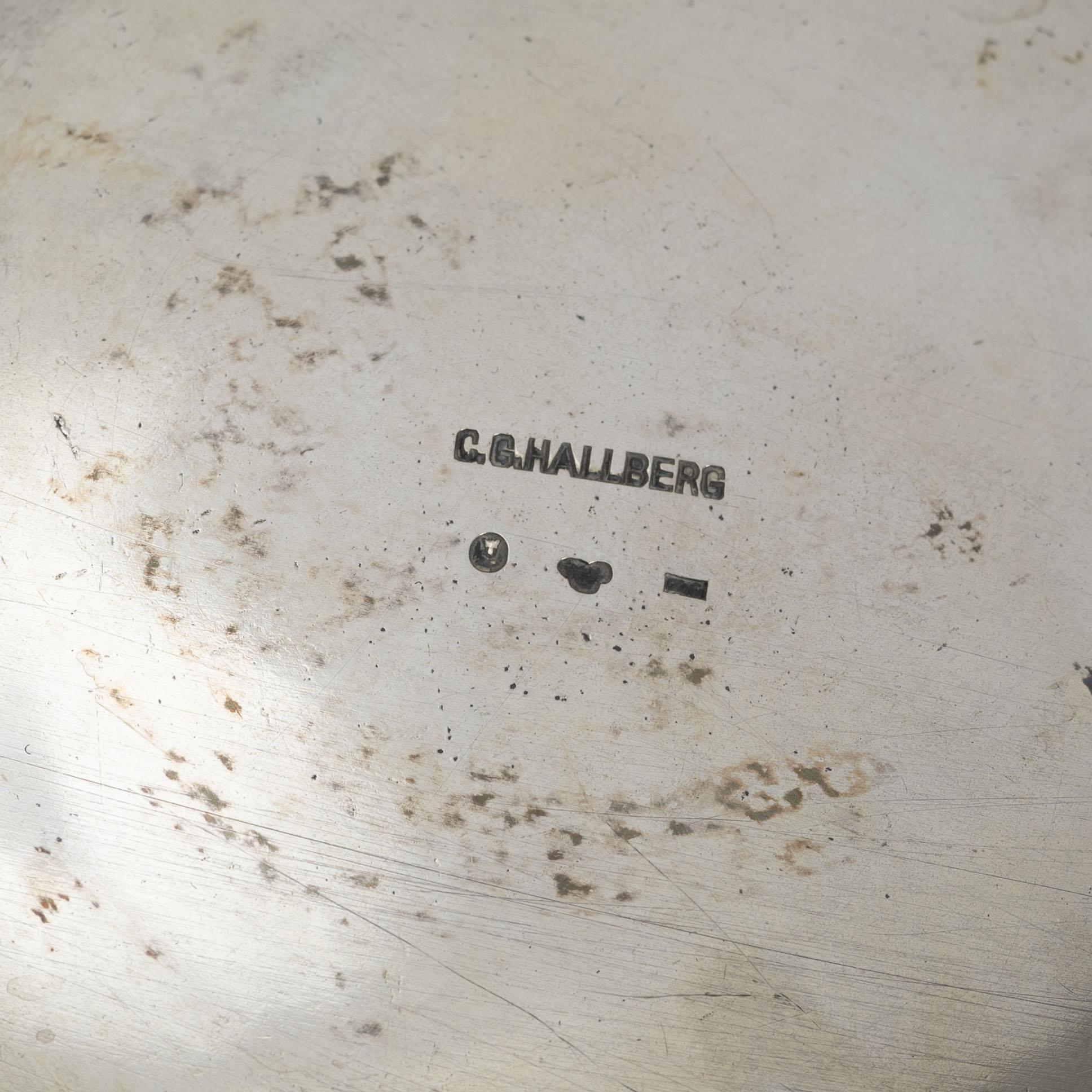 Jugend/Art Nouveau, CG Hallberg, tekanna, silver, jugend, Stockholm 1902.