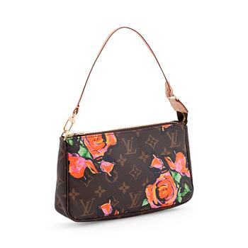 LOUIS VUITTON, a monogramed canvas sall shoulder bag, "Stephen Sprouse Roses Pochette", limited edition s/s 2009.