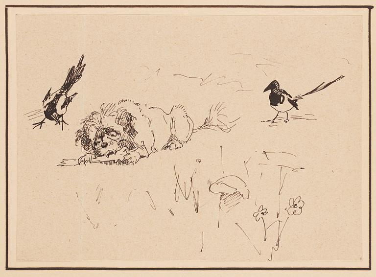 Bruno Liljefors, "Kif om maten".