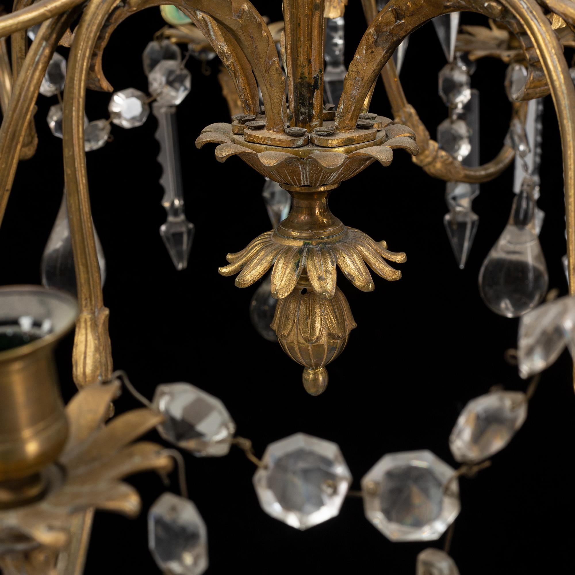 Ljuskrona, Oscariansk, omkring år 1900.