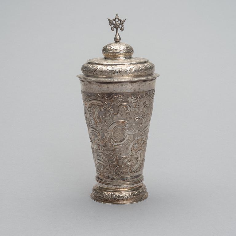 KANNNELLINENPIKARI, hopeaa, Venäjä, Moskova 1770-80-luku, Timofei Silujanov, paino 392 g.