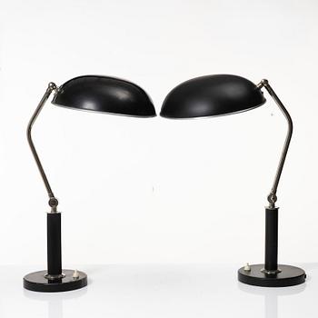 Erik Tidstrand, a pair of table lamps, model "29989", Nordiska Kompaniet, 1940s.
