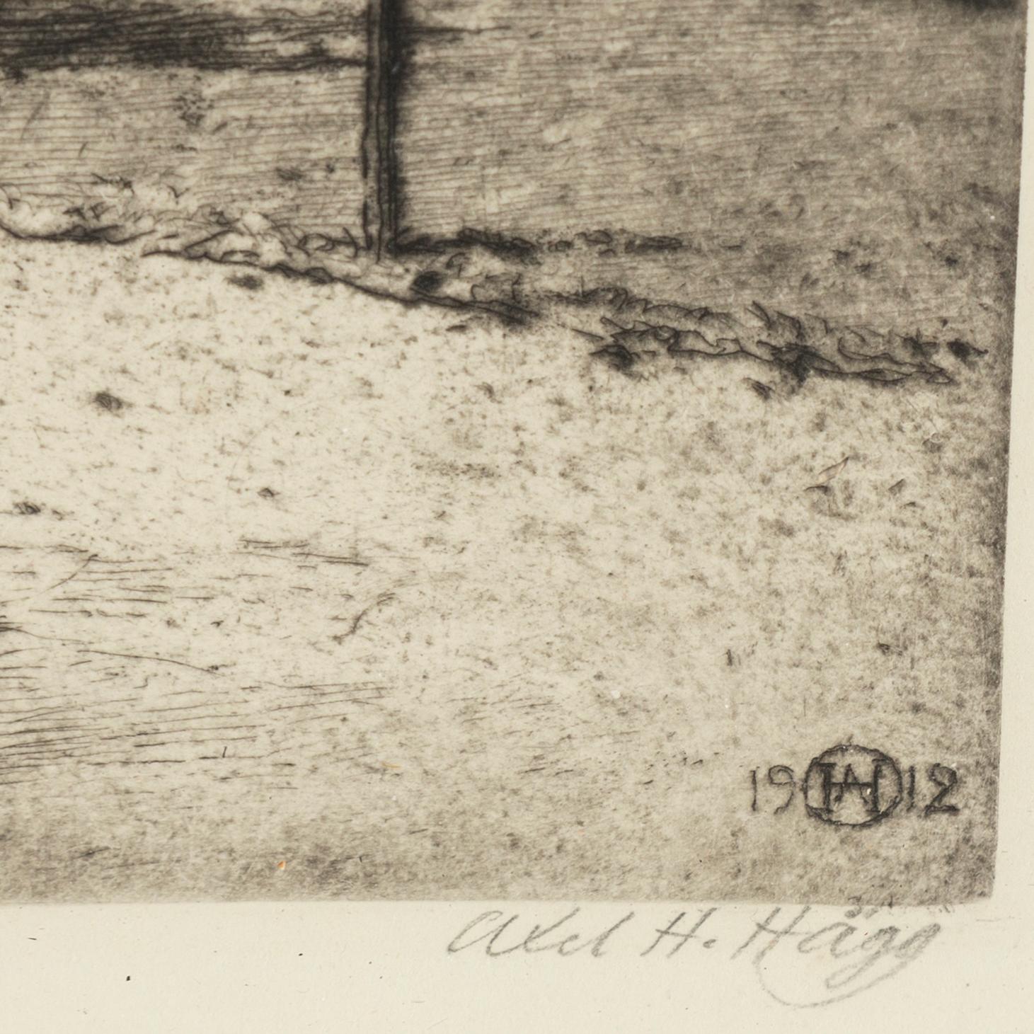 AXEL HERMAN HÄGG, Etching, 1912, signed.
