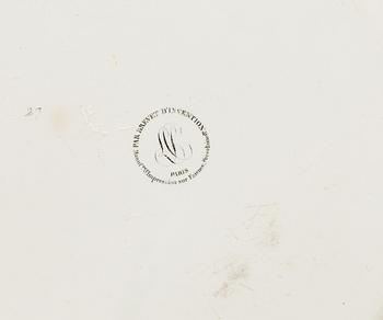 TALLRIKAR, 10 stycken, flintgods. Frankrike, Creil, tidigt 1800-tal.