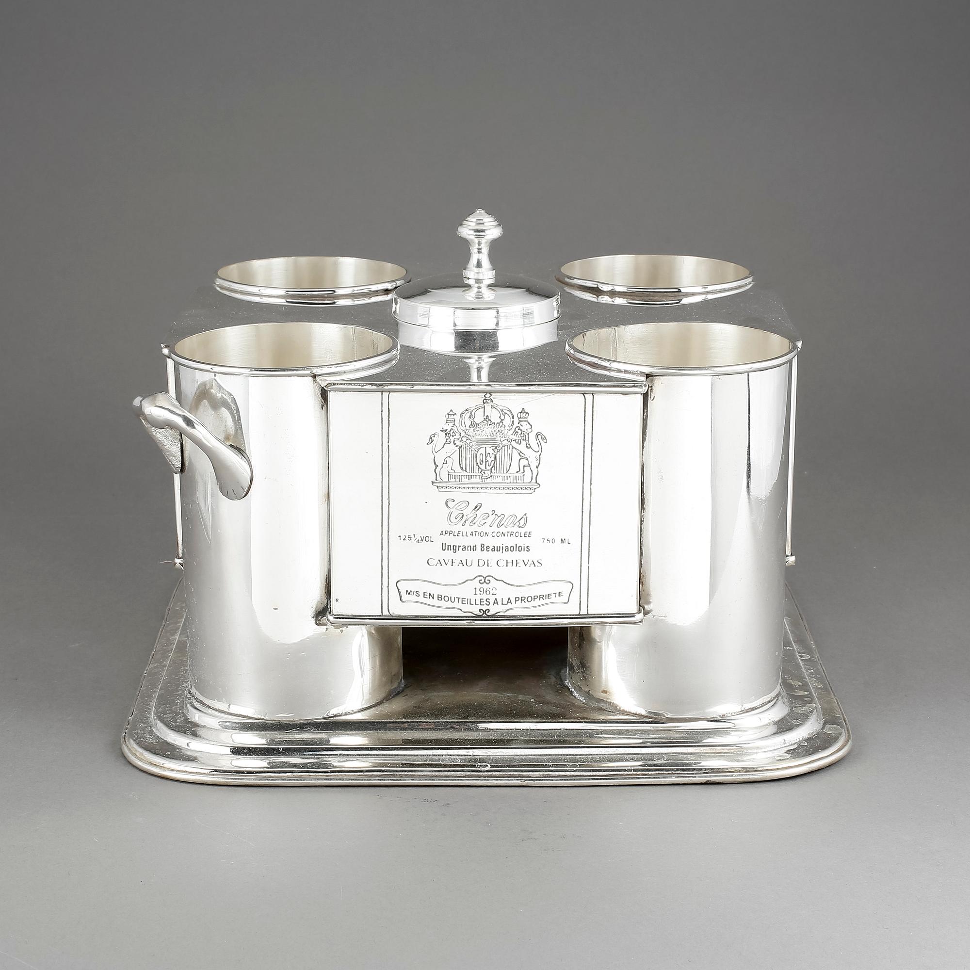 CHAMPAGNEKYLARE, för fyra flaskor, 1900-2000-tal.