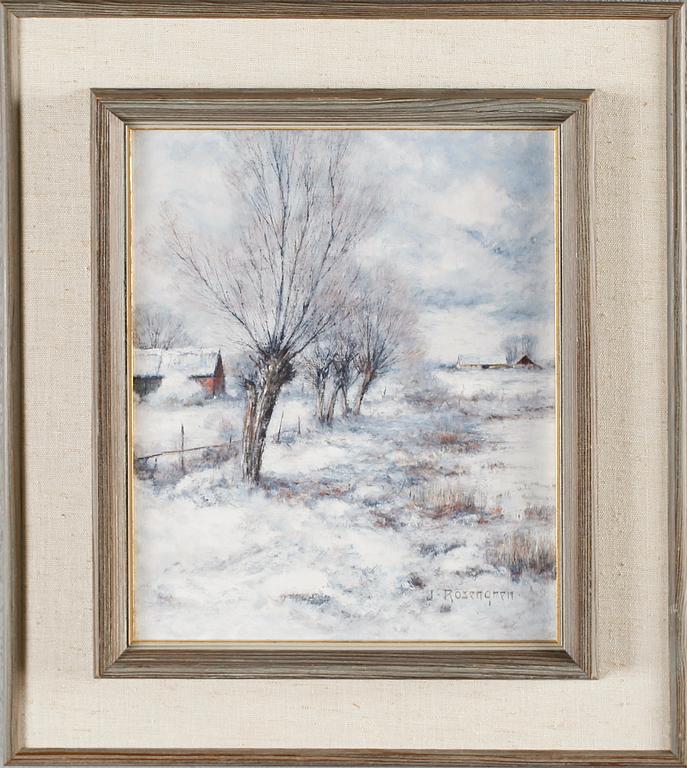 JEAN ROSENGREN, 2 st, olja på duk, signerade.