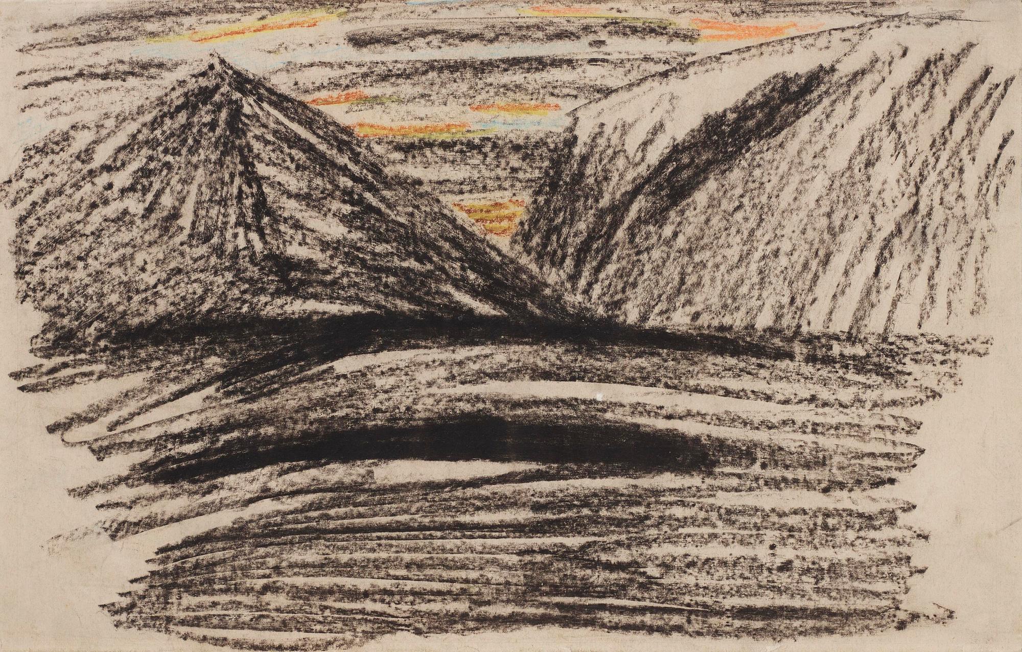 Carl Fredrik Hill, Mountain landscape.