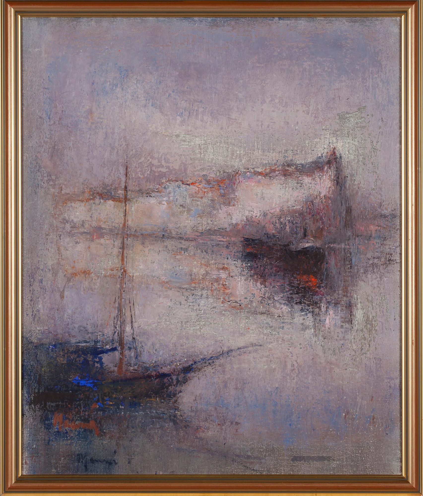 Elvi Maarni, olja på pannå, signerad.