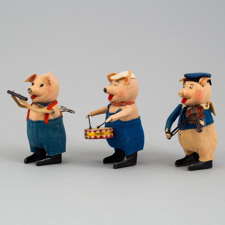SCHUCOFIGURER, 3 st, Tyskland, 1930-tal.