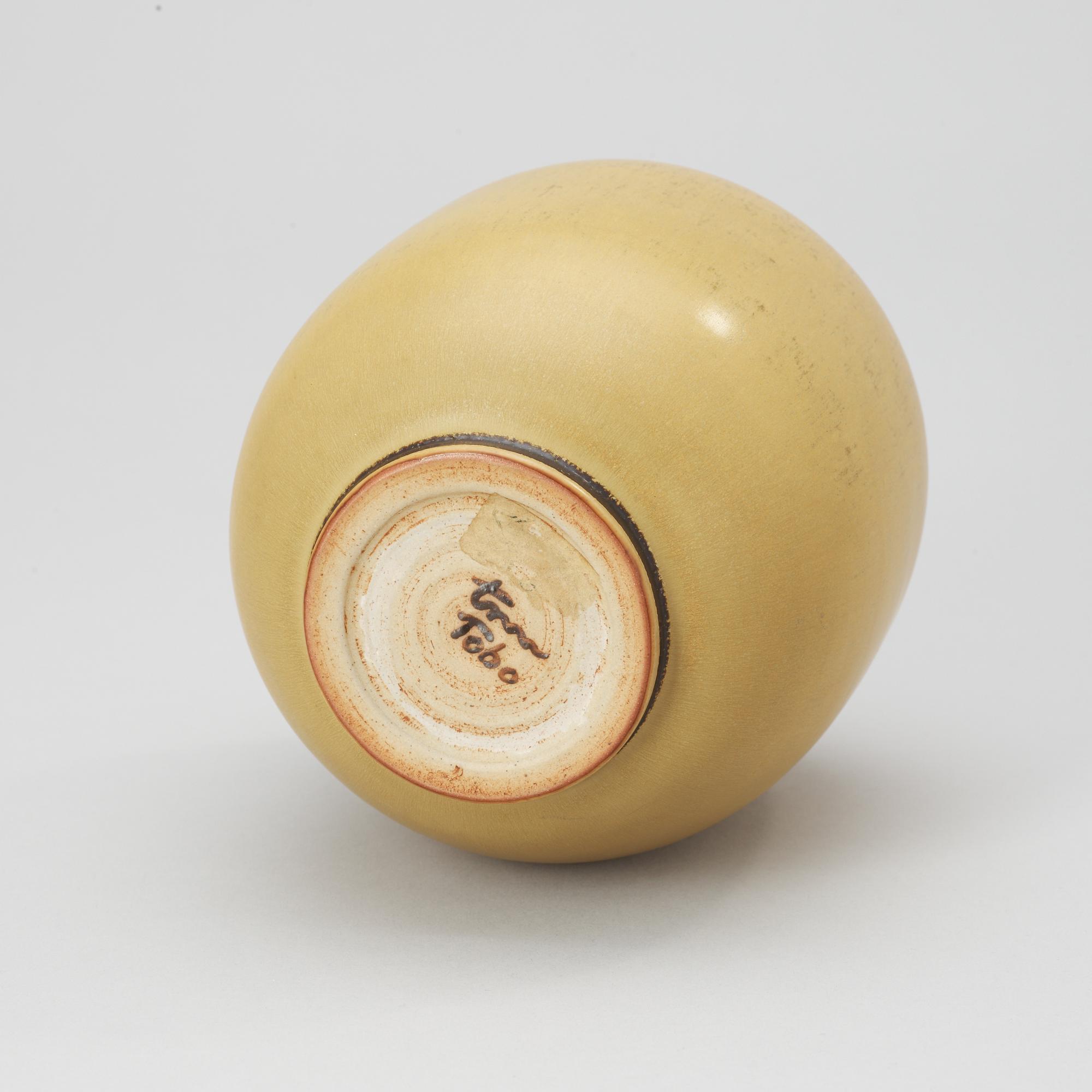 A Erik and Ingrid Triller stoneware vase, Tobo.