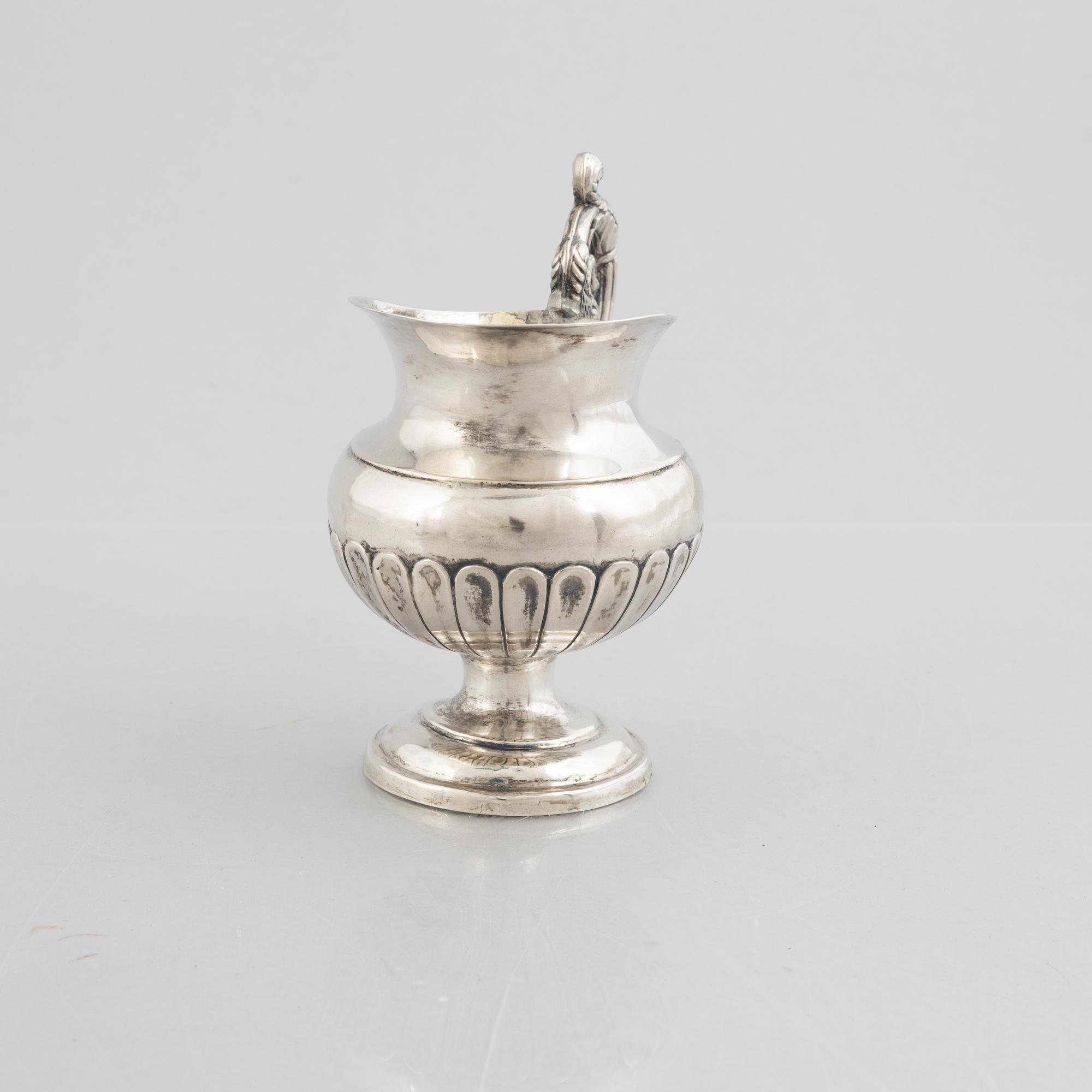 A Swedish silver Empire cream jug, mark of Carl Wilhelm Troselius, Stockholm (active 1825-1842).