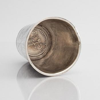 Lorens Andersson Wall, bägare, silver, Norrköping (verksam 1682-1695-). Barock.