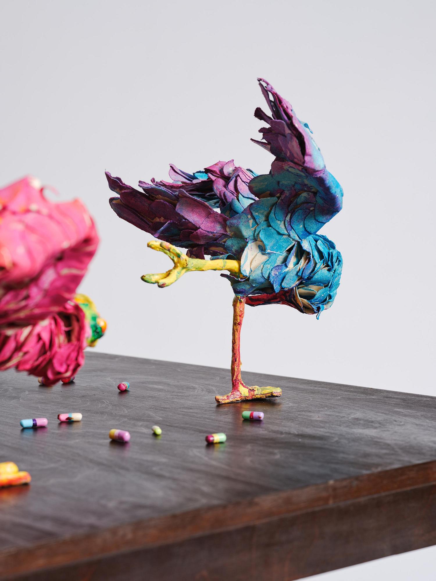 Nathalie Djurberg & Hans Berg, "A Thief Caught in the Act (Flock of Birds)".