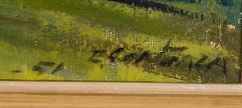 ERKKI SANTANEN, öljy kankaalle, signeerattu ja päivätty -51.