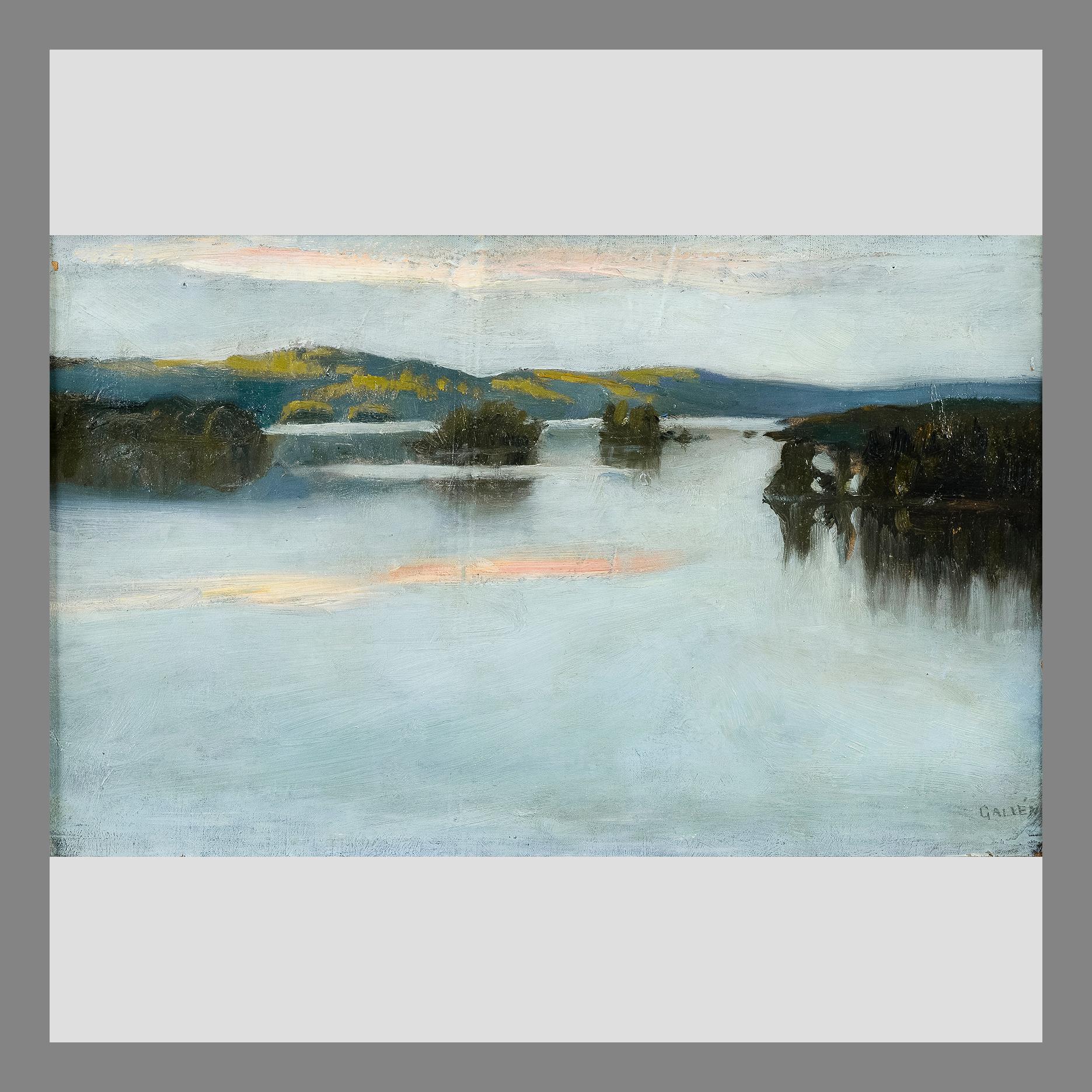 AKSELI GALLEN-KALLELA, KVÄLLSRODNAD ÖVER SJÖN.
