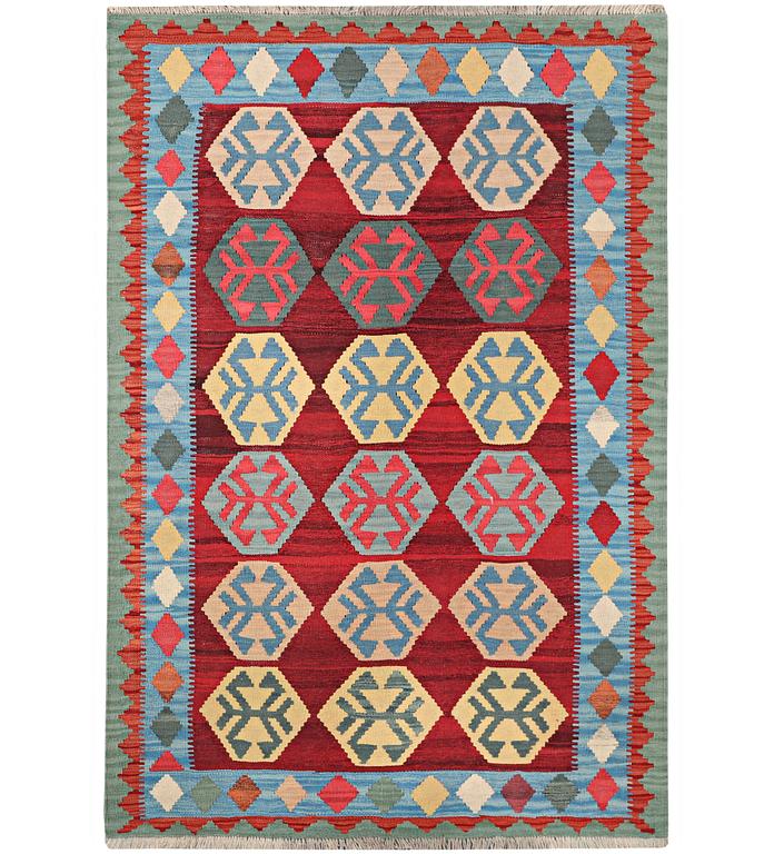 A rug, Kilim, c. 196 x 126 cm.