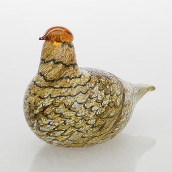 Oiva Toikka, glasfågel, "Summer Grouse", signerad O. Toikka Nuutajärvi.