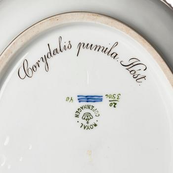 A Royal Copenhagen 'Flora Danica' bowl and serving dish, Denamark, 20th century.