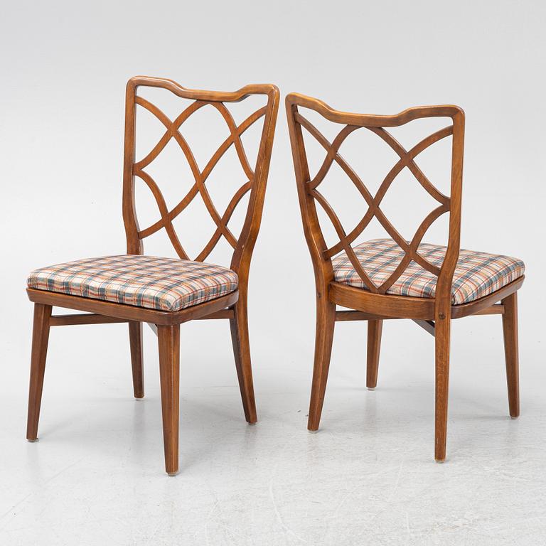 Bertil Fridhagen, a set of four 'Hans' Swedish Modern chairs, Svenska Möbelfabrikerna Bodafors, mid 20th Century.
