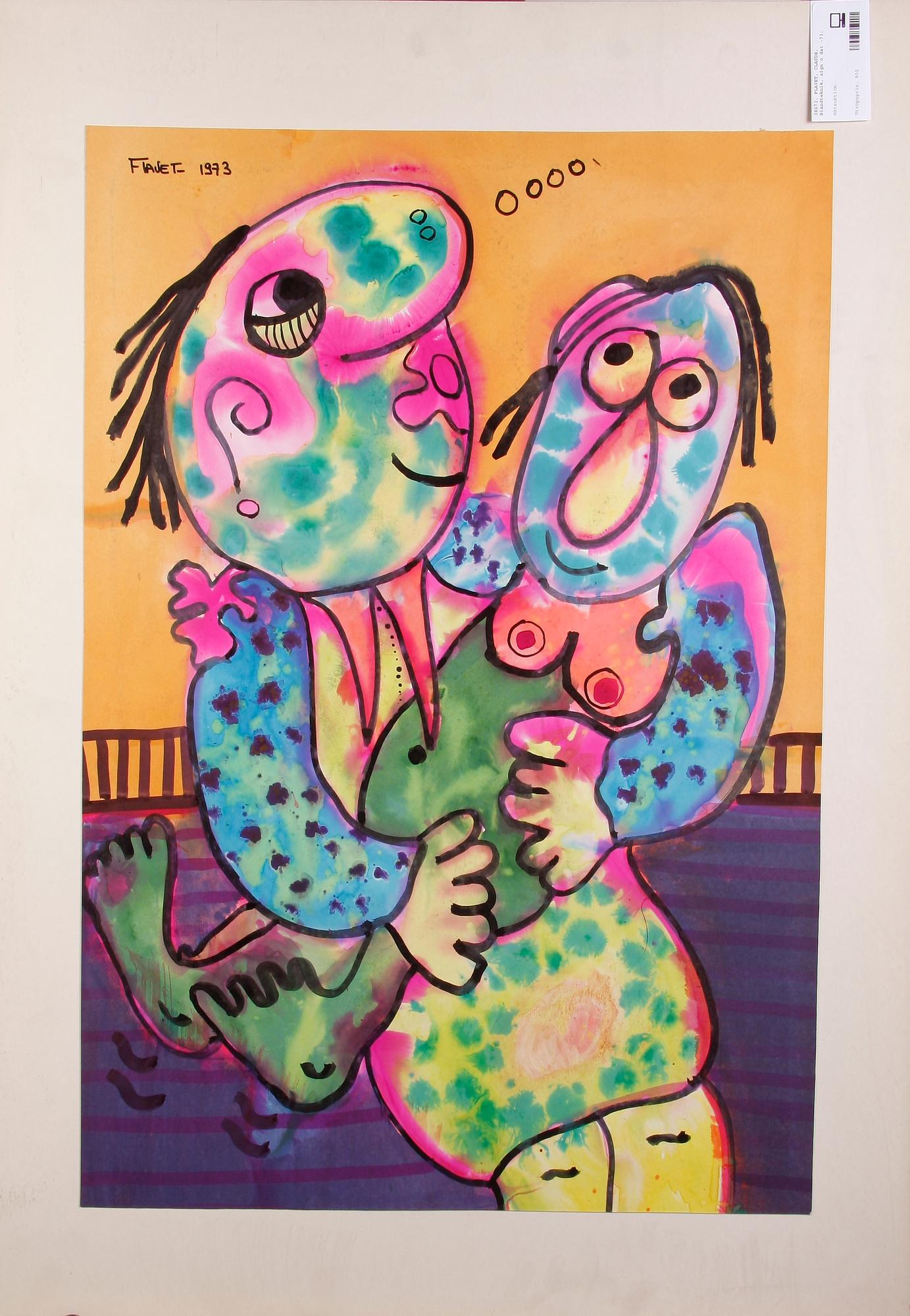 FLAVET, CLAUDE. Blandteknik, sign o dat -73.